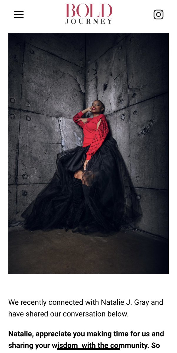 I am so excited to share my Bold Journey Magazine feature with you all. I pray that it breathes life into you today.  

Thank you so much <a href="/boldjourney/">C. Edgerton</a> team for considering me to share with your audience. 🙏🏽❤️ 

Link in bio. 

#music #motivation #inspiration #shadesofgray