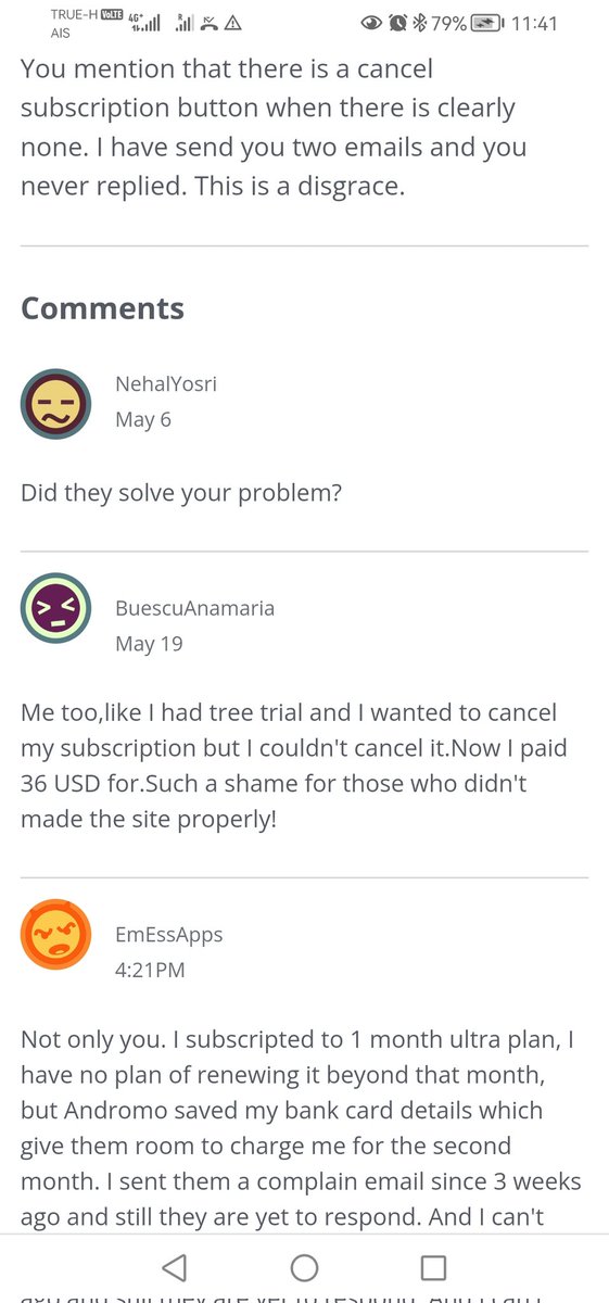 emsuraaj's tweet photo. @MarioNawfal Dear Andromo @andromorocks, you need to respond to customers emails complaining of your dubious character, where you saved ur customers' bank card details and charged them for renewal of subscription which they didn't plan for. Show respect by responding. #Apps #AppStore #AppsDev https://t.co/cnoExibTcp
