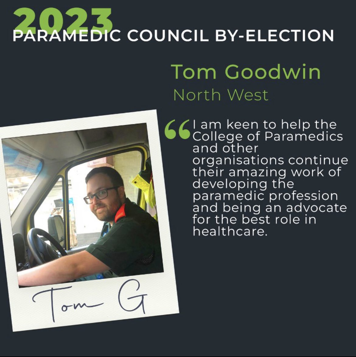 Tom (@paratomg) on Twitter photo Well it’s official. It’s an honour to represent the profession and the college of paramedics. <a href="/ParamedicsUK/">College of Paramedics</a> <a href="/NWAmbulance/">North West Ambulance Service</a> Well it’s official. It’s an honour to represent the profession and the college of paramedics. <a href="/ParamedicsUK/">College of Paramedics</a> <a href="/NWAmbulance/">North West Ambulance Service</a>