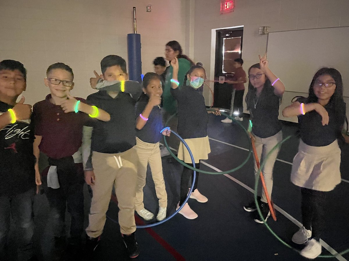 AdminVerow's tweet photo. Our @ajbushelem 4th graders loved the glow party for perfect attendance last week! #BobcatsStillLearning https://t.co/BK4X0svvpS