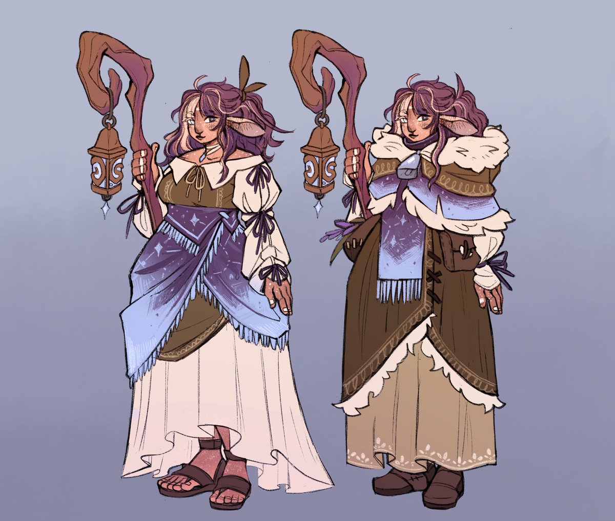 hellajimmies's tweet image. Redesigned another character before Artfight. Moonah my Firbolg Star Druid #dnd #dndoc