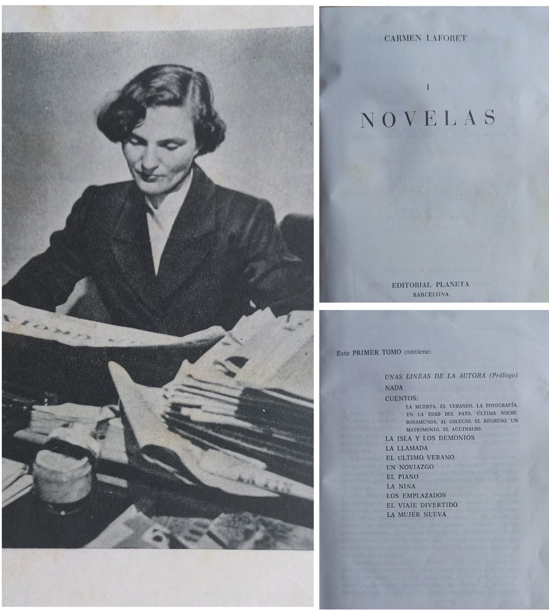 «En este constante transformar la vida, la vida del novelista se pierde o se gana..., ¡quién sabe!, y así he ido perdiéndola yo, ganándola yo, a través de los libros de este volumen».

#CarmenLaforet
#ObrasCompletas
#HallazgosEnLibreríasDeSegundaMano