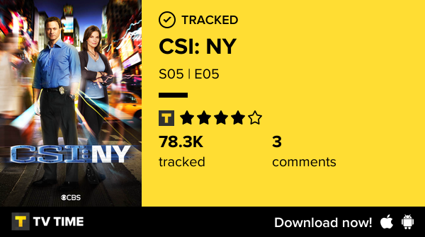 x3_cathi's tweet photo. I've just watched episode S05 | E05 of CSI: NY! #csiny  https://t.co/KUNIVaOv9V #tvtime https://t.co/1WvfgwzOC0