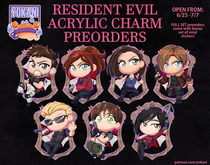 RESIDENT EVIL CHARM SET!  more info below [rts appreciated!]