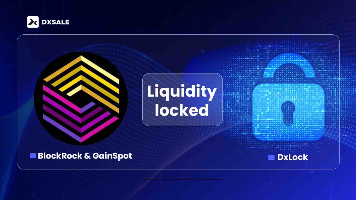 Some of the biggest #crypto projects trust DxSale with their liquidity locks in order to ensure the utmost safety 🔒 

Welcome @BlockRockToken who have locked liquidity on #BNB   using our #DxLock feature🔥

Check it out here 👇👇 #bsc $bro $gain

dxsale.app/dxlockview?id=…