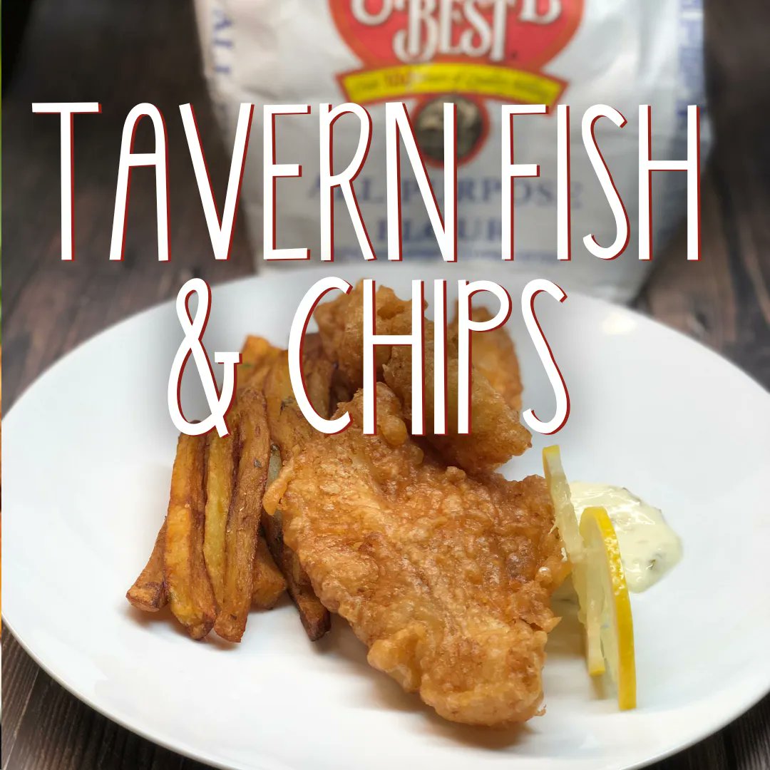 shawneemilling's tweet photo. This crispy, fried, beer-battered cod + french fries will give you all the feels of a pub right in your home. Add a squeeze of lemon on top and enjoy! Get the recipe here:https://t.co/htIkZwmlaF #recipeoftheday #cod #fishandchips #fishrecipes #beerbattered #morefish #friedfish https://t.co/kI4gR8WOu3