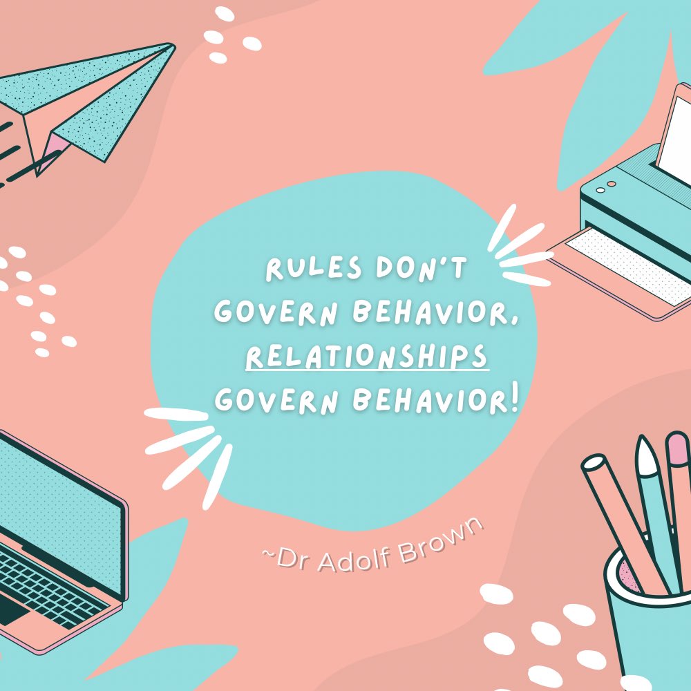 Georgek4395's tweet photo. I am a firm believer that relationships are the key to improving student conduct! Teachers should strive to form relationships with each and every student to positively enhance student well-being and academic success! #UWAedu505Tweet1 https://t.co/rRR3XP8lYT