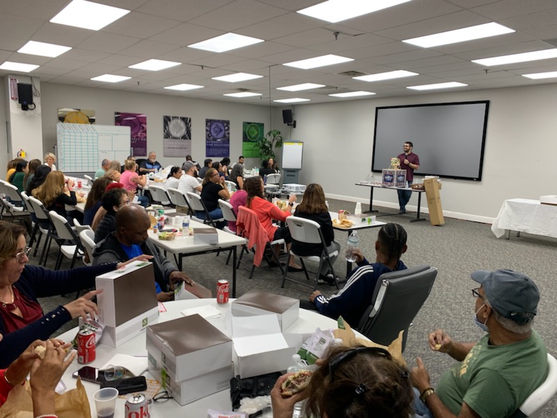 LifeSyncMed's tweet photo. B-I-N-G-O DAY at LifeSync! Our employees enjoying a game of Bingo, having lunch at #LifeSync and celebrating our CEO’s birthday. #team building #teambonding #officebingo https://t.co/p0V4pILBzP