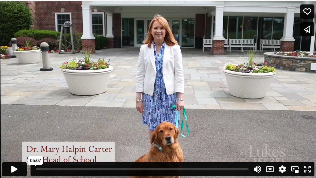 Please enjoy this summer message from St. Luke's Head of School, Dr. Mary Halpin Carter. vimeo.com/838497071/ed81…  #stlukesct