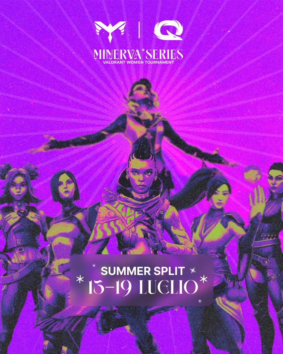 🏹 𝐌𝐈𝐍𝐄𝐑𝐕𝐀 𝐒𝐄𝐑𝐈𝐄𝐒 - 𝐒𝐩𝐥𝐢𝐭 𝟐

Aprono le iscrizioni al 2° split di #MinervaSeries , il torneo di Valorant femminile che da la possibilità di accedere al VCT Game Changers Contenders Series 2

Iscrizioni: app.qlash.gg/tournament/7177

Discord: discord.gg/GZvhpfvsw2