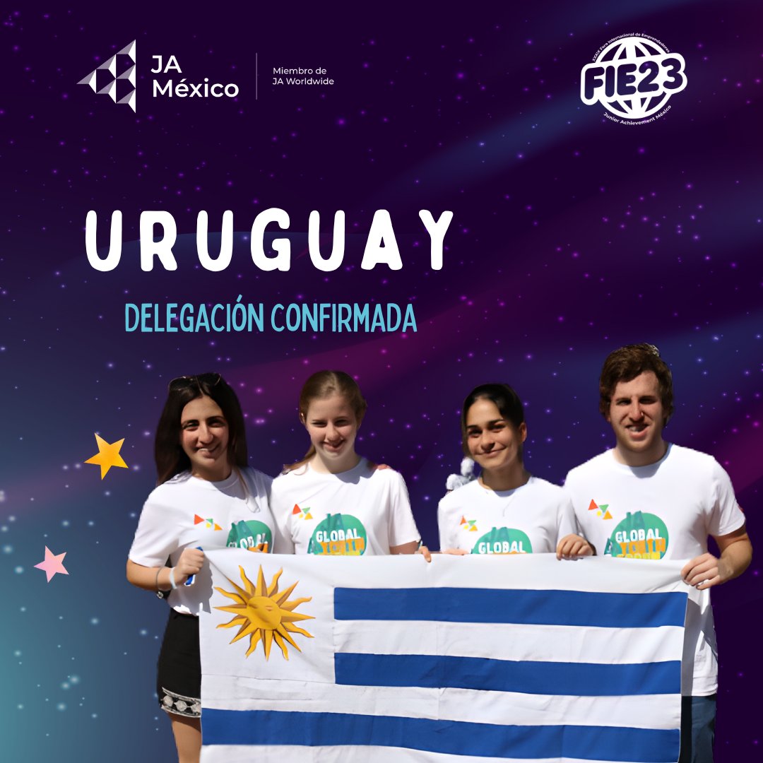 ¡Uruguay! 🌞
Bienvenidxs al #FIE México 2023 🇲🇽🫰🏻
Será un gusto verlos en el Hotel Hacienda Cocoyoc para emprender el viaje de su vida 🤩🌎🚀 fie.org.mx