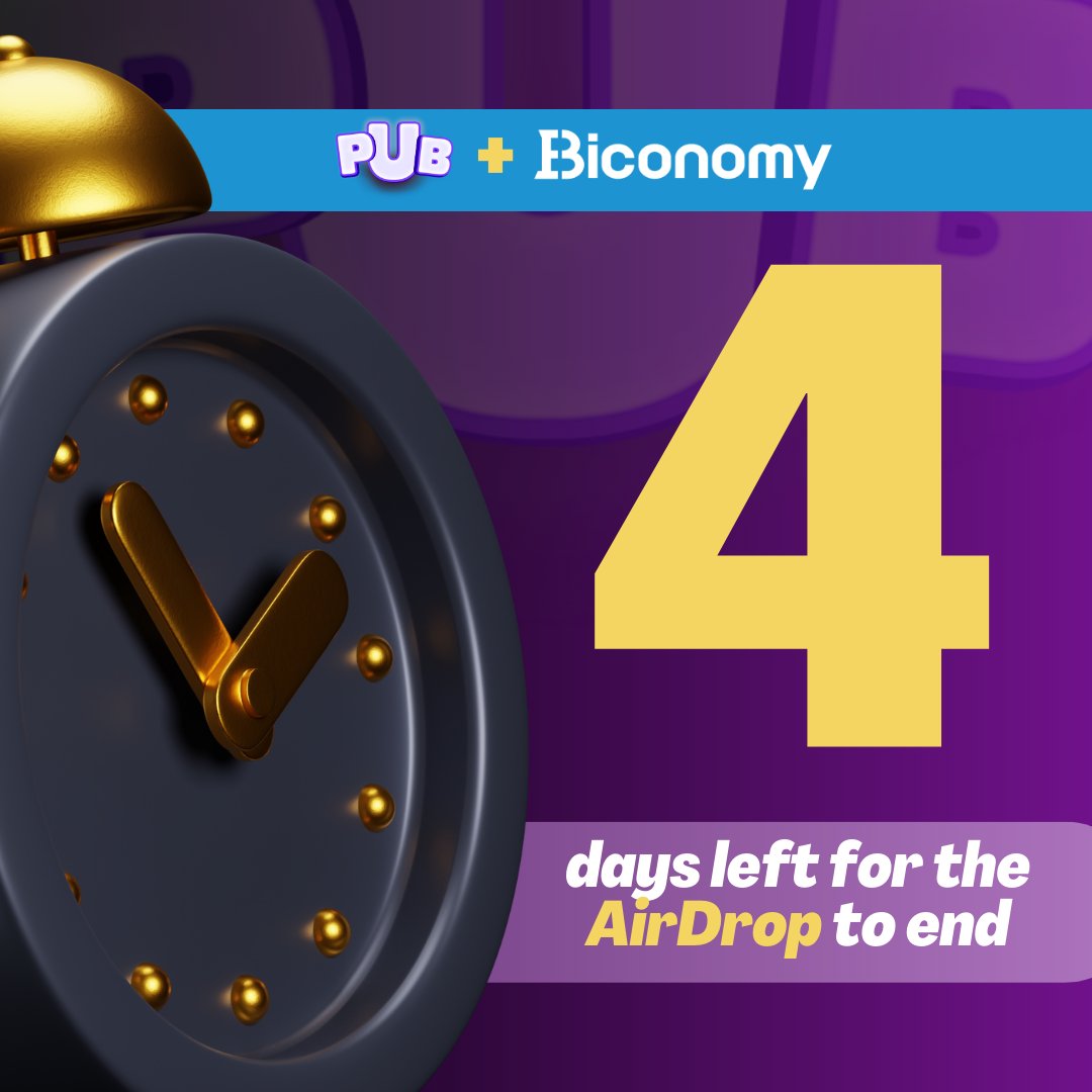 🚀 #Biconomy & #PubGame #Airdro🚀

💎5 MILLION $PGC ~ $200,000💎

4 DAYS LEFT

🔥5000 WINNERS!

✅Follow @IoPubgame & @BiconomyCom

✅Fill promo.pubgame.io/airdrop

#BiconomyExchange #BIT #Crypto #PGC