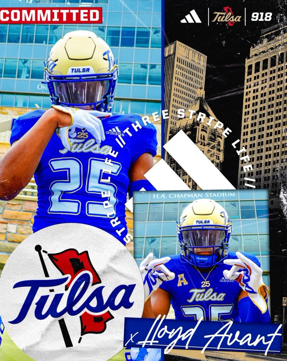 I would like to announce that I am committing to the University of Tulsa❤️💙 I would like to thank the man above for these continuous blessings and opportunities. I would like to give a major shoutout to my family, friends, coaches, and supporters. AGTG🙏🏾 #reigncane 🌀