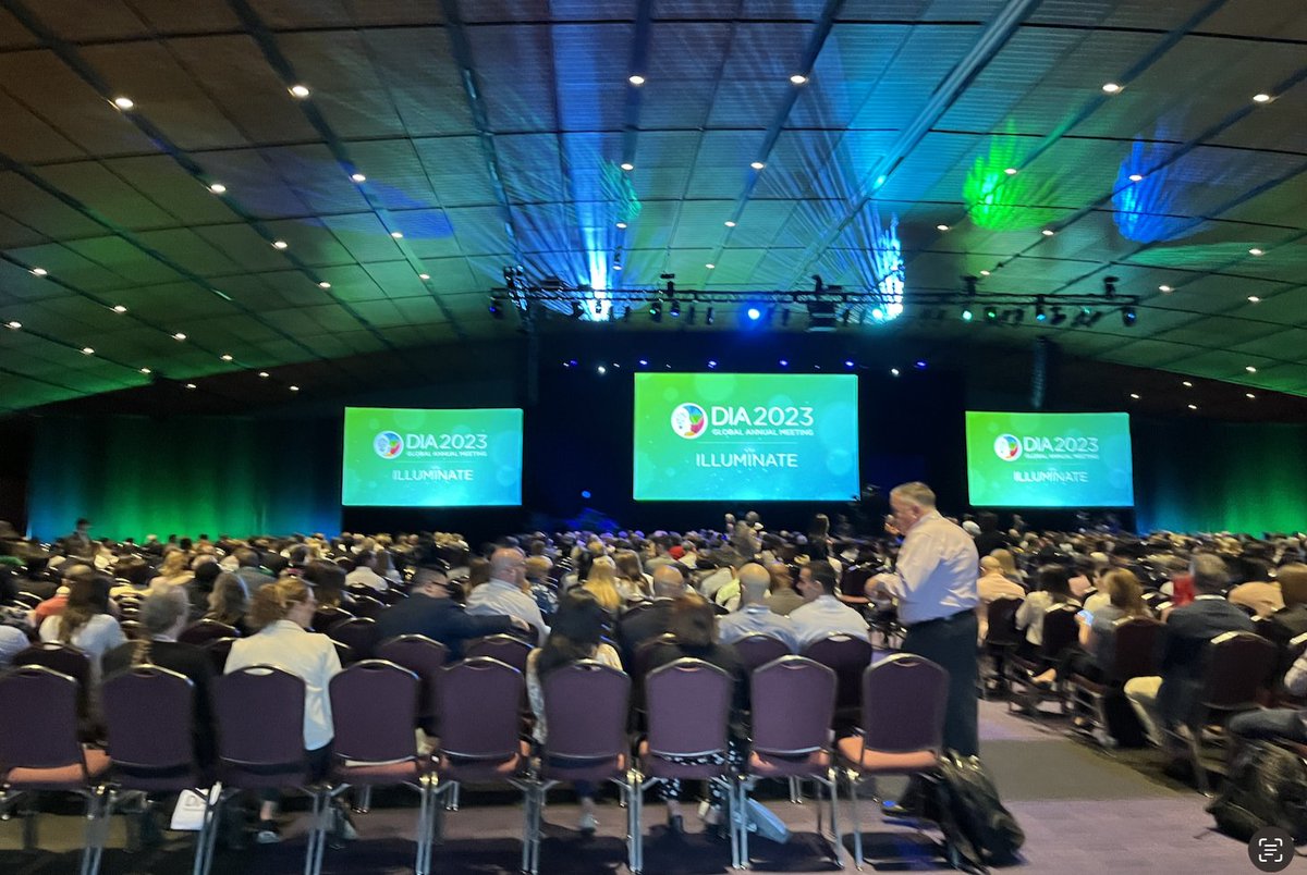 #DIA2023 started with a bang this morning! First thoughts: grandiose, lots of enthusiasm in the air and heard #PatientEngagement promises repeated, so really looking forward to hear about advancements. 
Not seeing many patients community representatives yet.

<a href="/DrugInfoAssn/">Drug Information Association (DIA)</a>