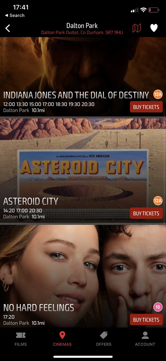 Good grief - my Cineworld has now listed Asteroid City from Friday!