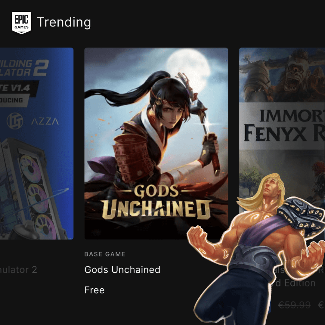 GodsUnchained's tweet photo. Say GM to GU trending in Epic Games Store! 🔥🔆 https://t.co/B74yAUdLDg