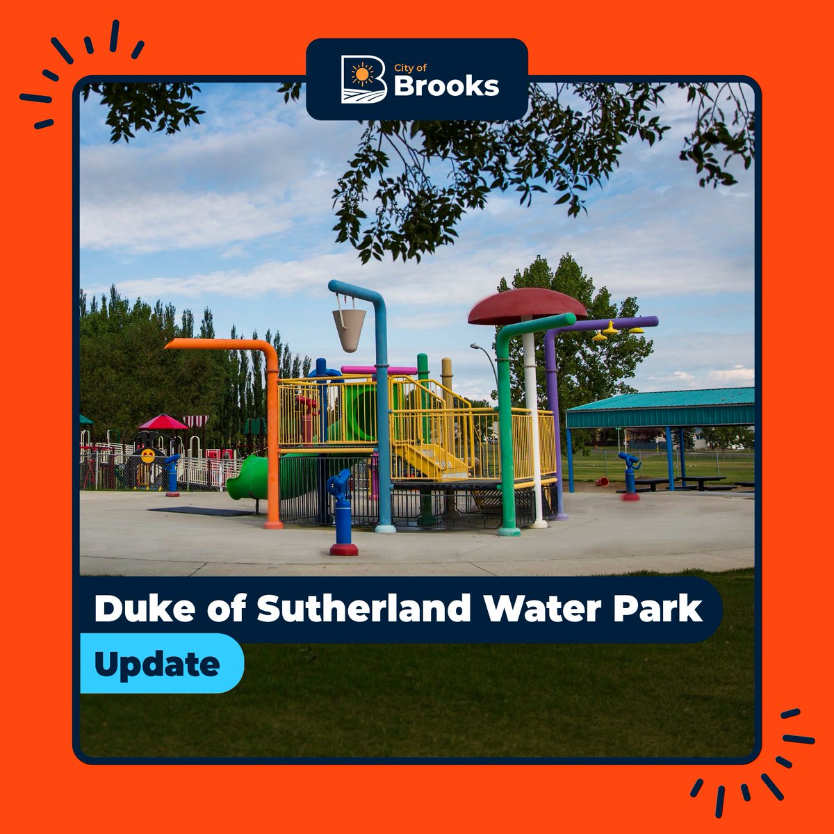 The Duke of Sutherland Water Park will now only operate when the weather is above 25°C due to water restrictions. Learn more about the water restrictions: brooks.ca/CivicAlerts.as…