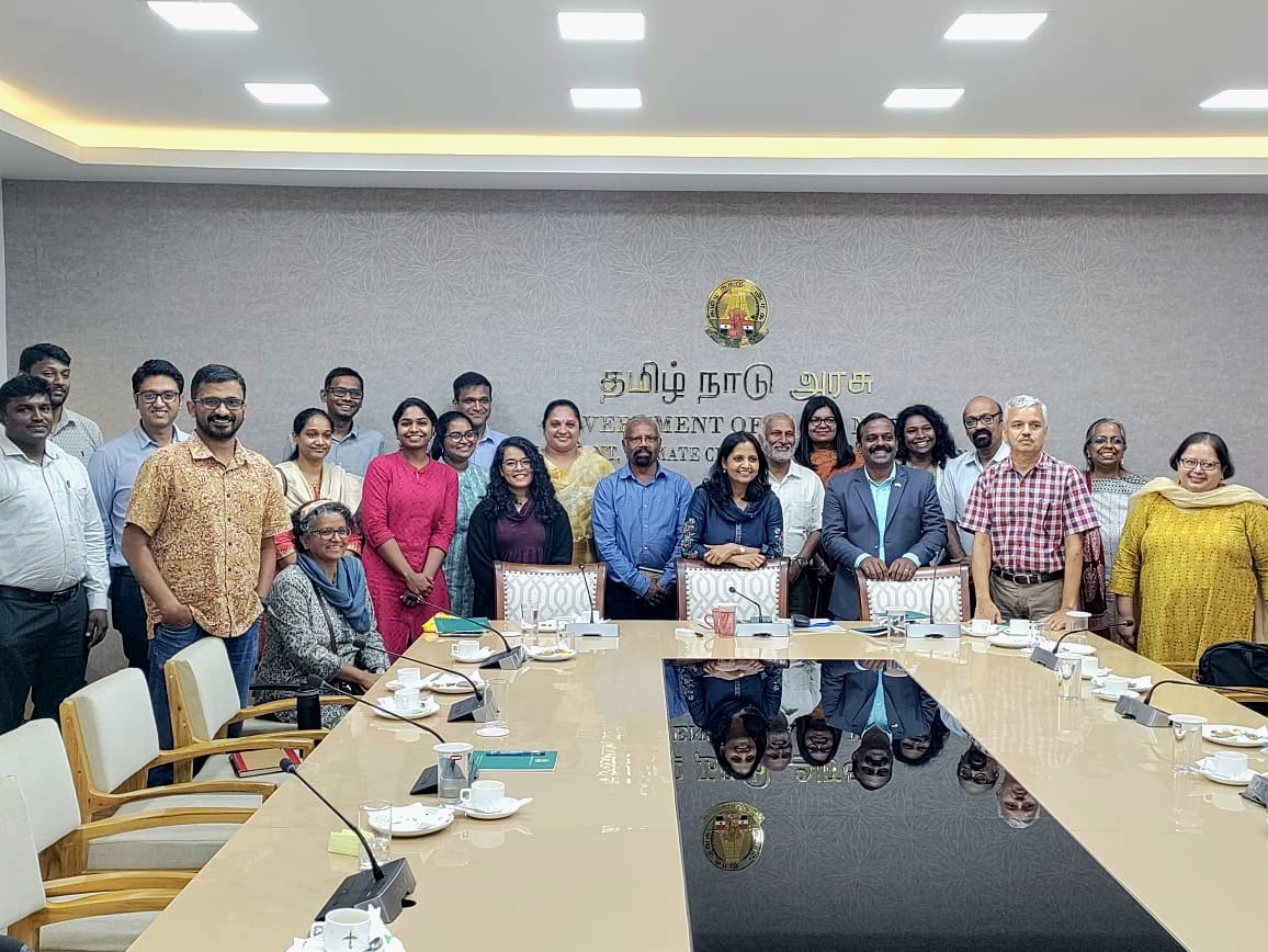 deepa_sena's tweet photo. Fantastic meet wt @keystone_kf, Addl Chief Secretary @supriyasahuias &amp; her team + a glimpse of Centre for Climate Change &amp; Disaster Management, Anna University Chennai as part of the new UK PACT MRV project @UniRdg_SAPD @UniRdg_Research #ecologistlife #internationalcollaborations https://t.co/bFXuTloQHj