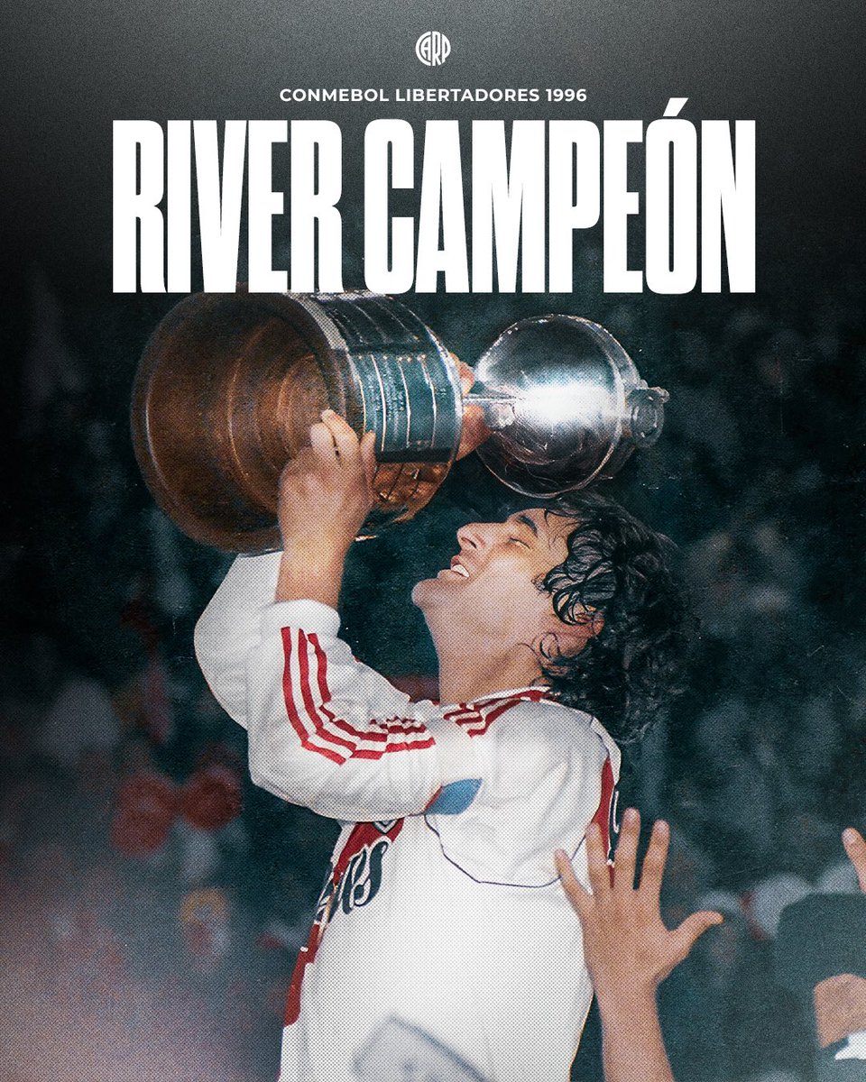 Un equipo inolvidable, una noche soñada. ⚪️❤️⚪️

🔙 #UnDíaComoHoy en 1996, levantábamos la <a href="/Libertadores/">CONMEBOL Libertadores</a> en casa.
