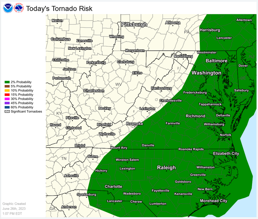 NWS Blacksburg on Twitter "The threat for severe thunderstorms will