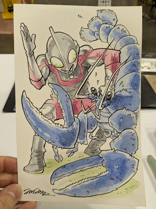 zander_cannon's tweet photo. Anyone going to SDCC: Commission list is open! 6x9" watercolors, one figure (plus pets and heralds), $100. DM me for a spot! Find me in Artist Alley--FF-08, same as the last 10 years--and I'll put it in your sweaty little hands. https://t.co/TodVKXPMQa