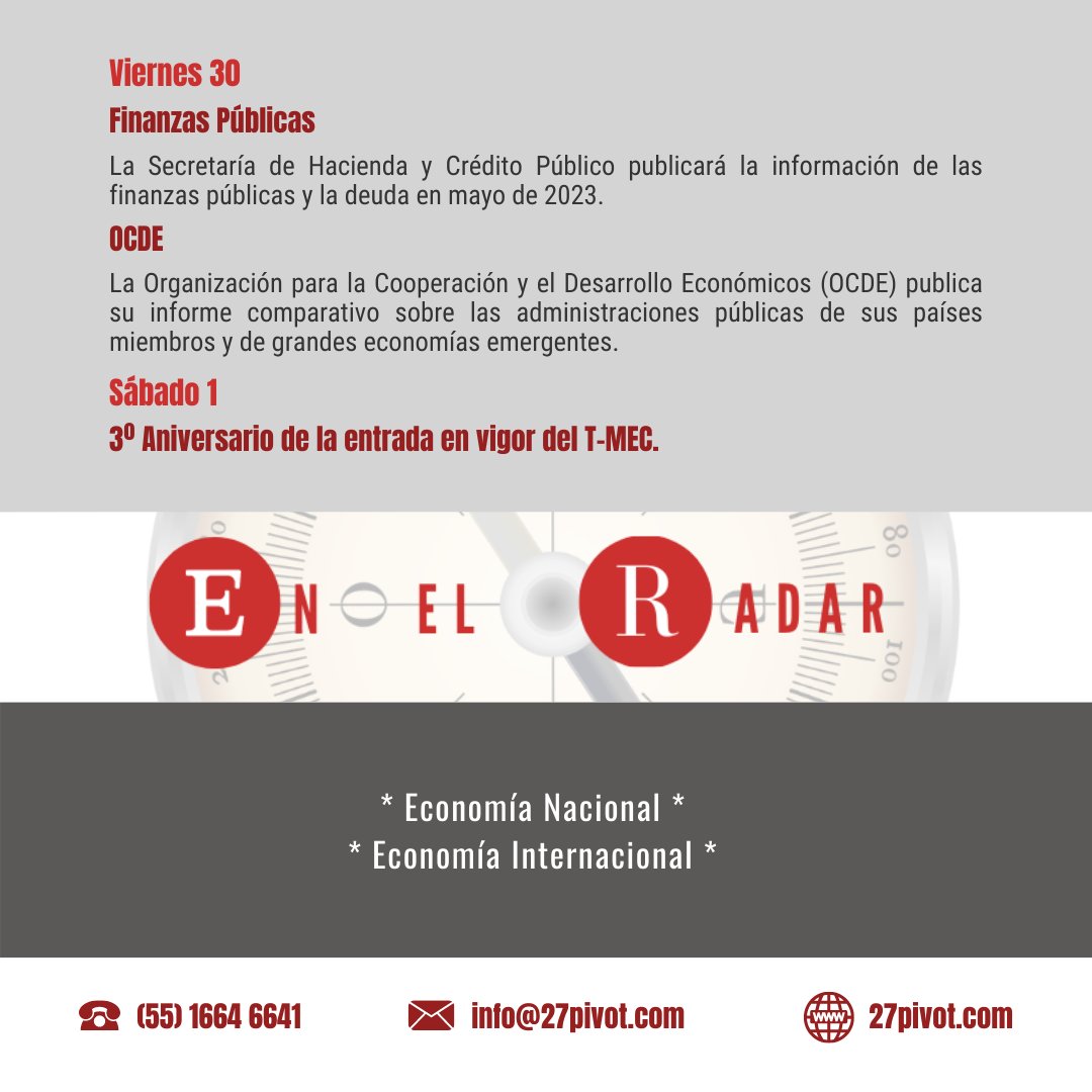 27Pivot's tweet image. Los eventos más relevantes de la semana, conócelos en la #Brújula 👀⏱
#Somos27Pivot