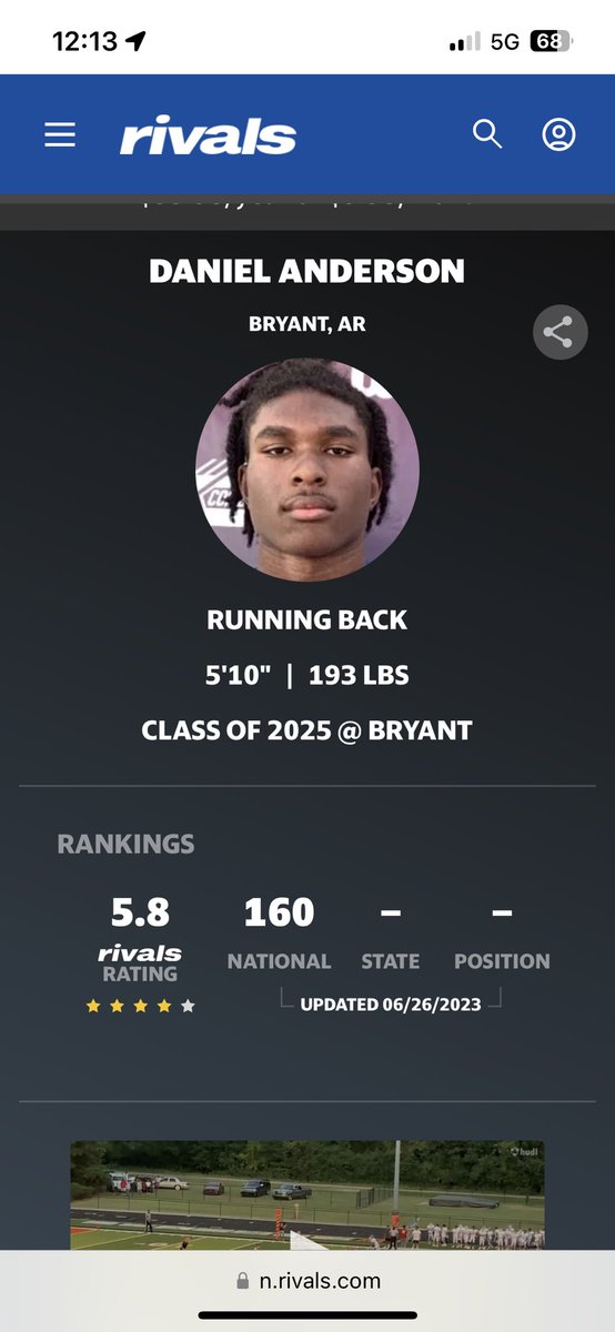 Honored to be ranked a 4️⃣⭐️ by @Rivals