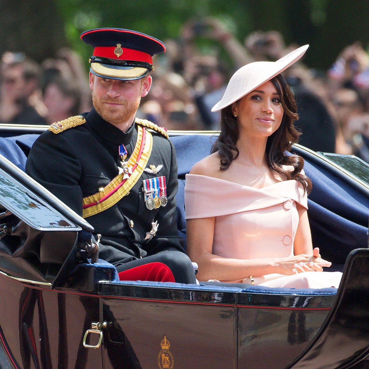 trooping the colour 2018. 
the duke and duchess of sussex.