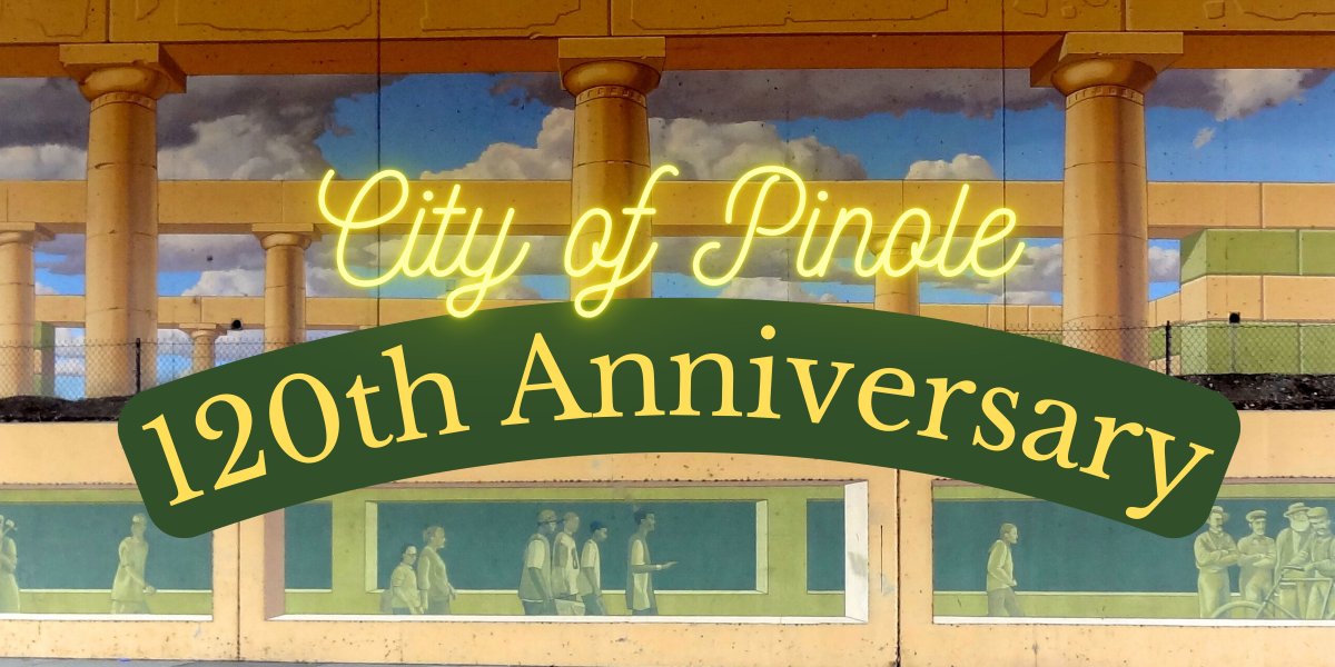 CityofPinole's tweet photo. Happy 120th Birthday to the City of Pinole! The City of Pinole was officially incorporated on June 25, 1903. Read more about the history of Pinole here: https://t.co/mBN69SyRaN

#120thanniversary #cityofpinole #visitpinole #Pinolehistory #present #future https://t.co/uVBrfx0VSD