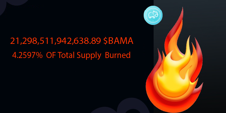 🔥 Murwab Family $BAMA We are pleased to announce our happiness to inform you that 4.2597% of the $BAMA  token has been burnt after purchasing  from the markets, after this quantity was suddenly sold by an investor, so the project team    repurchased it and burned it as a thank