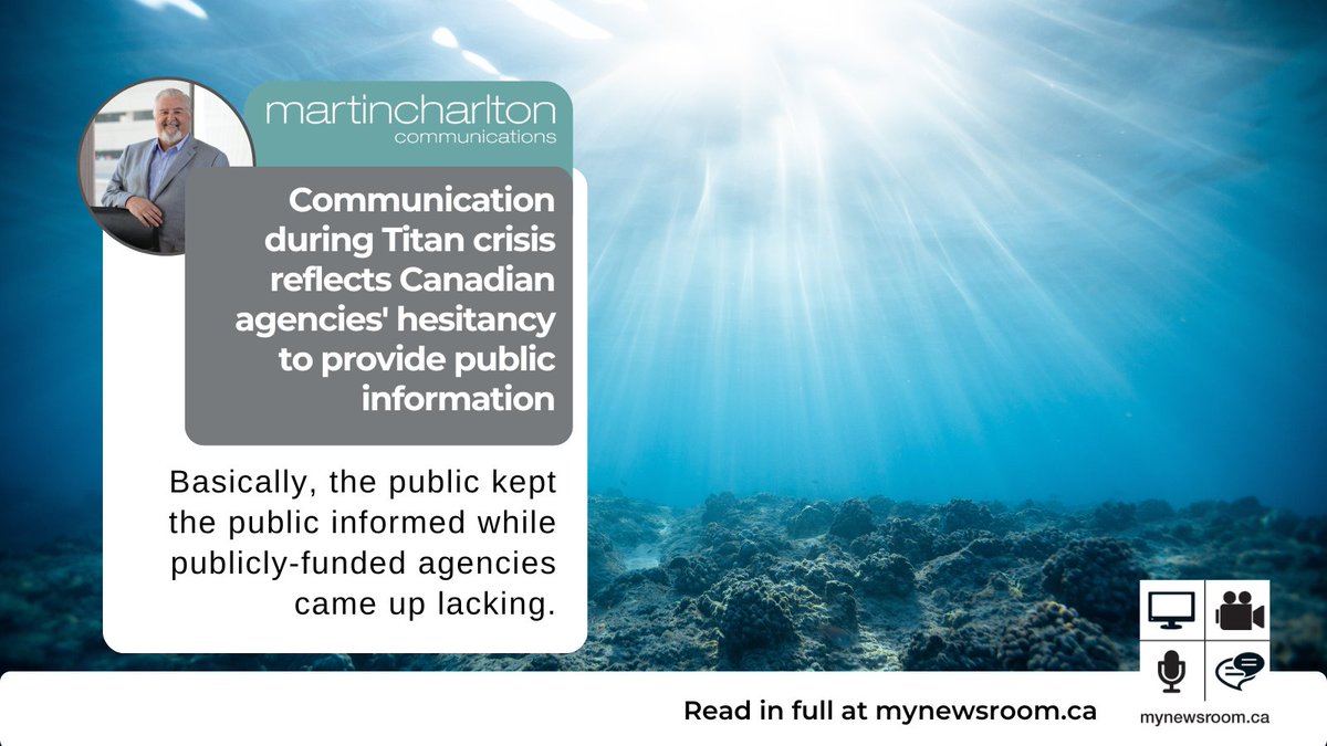 The world received constant updates about the search for the submersible destined for the Titanic. But the details did not come from public officials. Basically, the public kept the public informed while publicly-funded agencies came up...