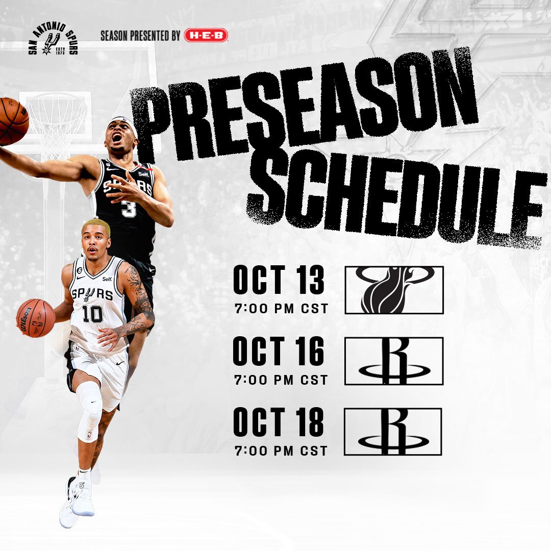 🚨 Our preseason home game schedule is here! Tickets go on sale tomorrow, June 27 at 10am CT. 

📝 MORE: bit.ly/43ZGBnx

#PorVida | @HEB | #ad