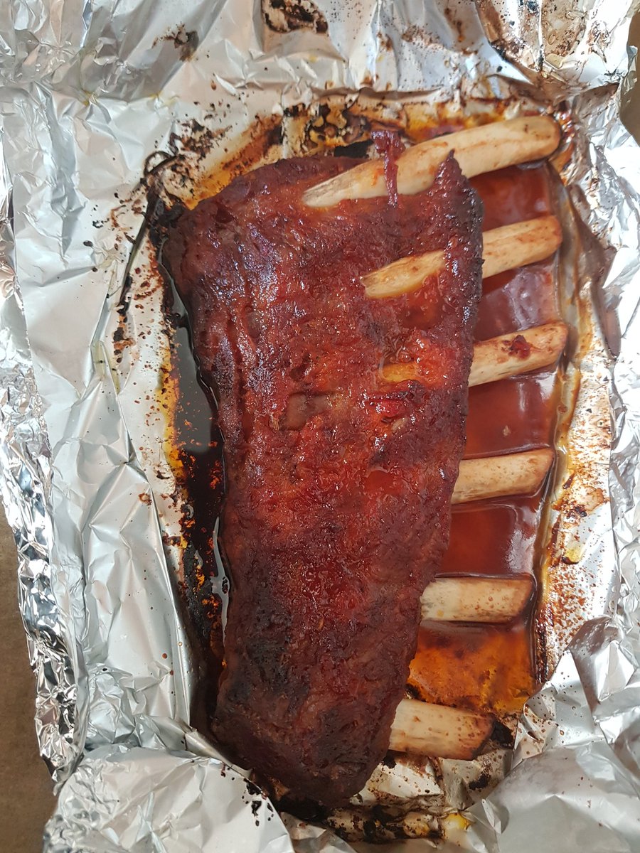 #BlueBowlextra #BTS Here's the ribs...don't they look good Marinated using @Payst Burnt Chilli Sauce and @woolfskitchen Umami Bang..both fantastic flavour enhancers Couple of splashes of Pecan smoke as recommended by Poker Face @2kniveskitchen @omulos @LilyCottage @craftbeerncl