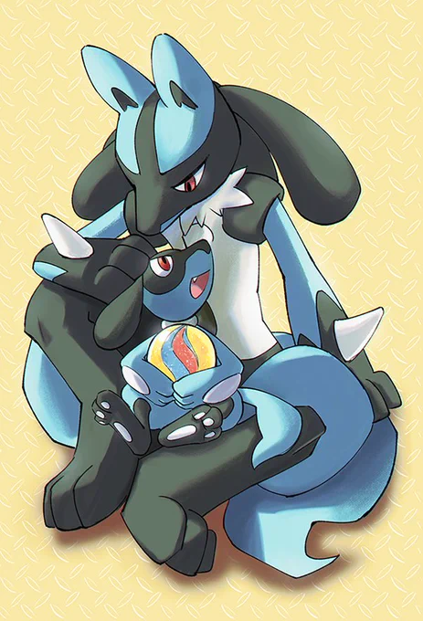 randomly got sucked into pokemon go super hard this year   so i will have some pokemon stuff at AX...  ill have a sticker sheet of 10 (hand selected) goobiest of goobers; and a miniprint since lucario was the first mon i best buddied in pogo 