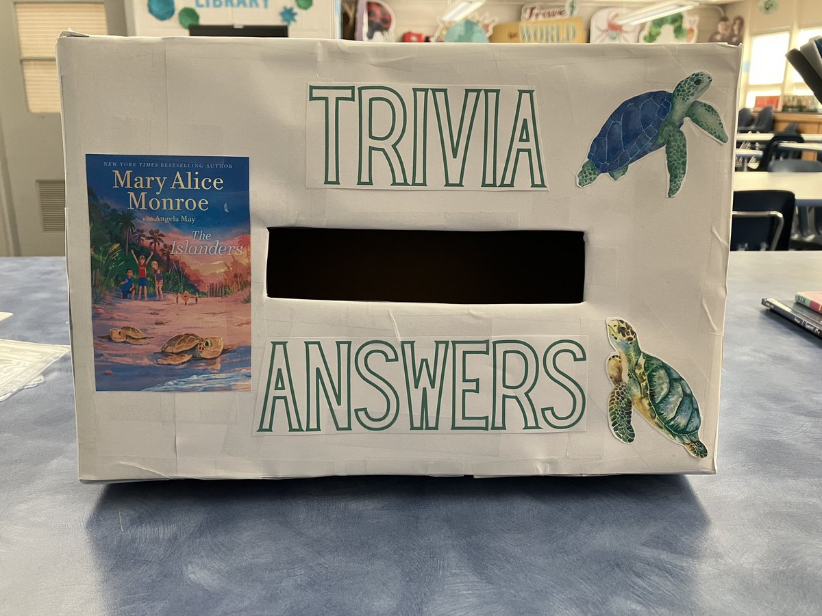 April Insley (@msinsley) on Twitter photo Can’t wait for this box to be full of answers to our daily trivia for our One School, One Book reading of The Islanders by <a href="/maryalicemonroe/">Mary Alice Monroe</a> Who says summer learning isn’t fun?!?! We’re #LearninginParadise with <a href="/KingofReading31/">Meagan King</a> Can’t wait for this box to be full of answers to our daily trivia for our One School, One Book reading of The Islanders by <a href="/maryalicemonroe/">Mary Alice Monroe</a> Who says summer learning isn’t fun?!?! We’re #LearninginParadise with <a href="/KingofReading31/">Meagan King</a>