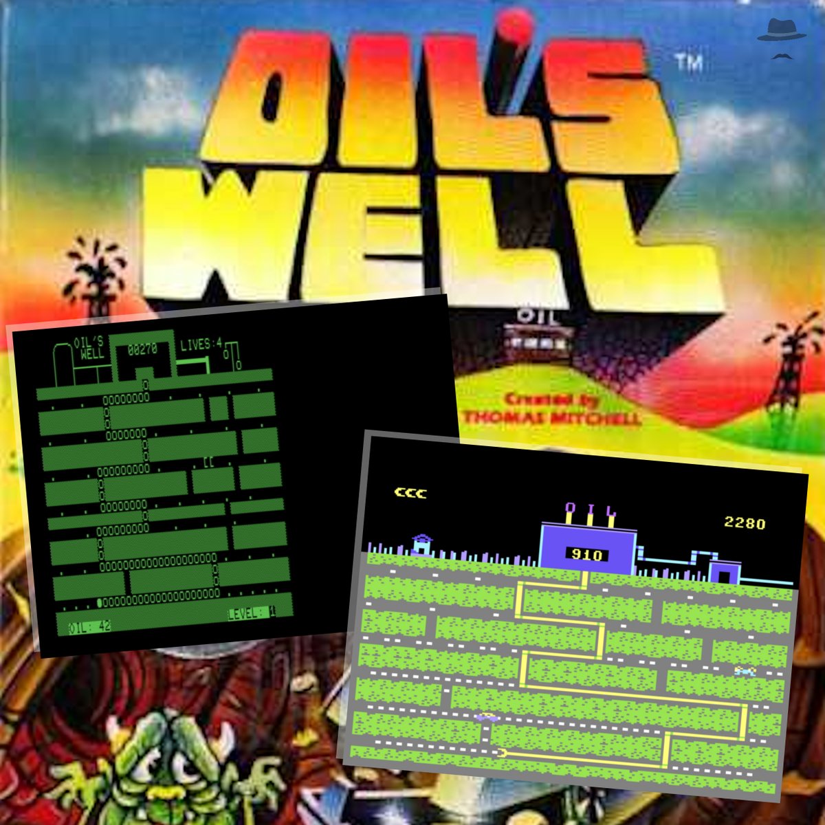 Jecepede's tweet image. Which one is your favorite #OilsWell ? The #CommodorePet on the left, or the #Commodore64 version on the right ??? #Retro #RetroComputing #RetroComputer #RetroGaming #RetroGame #Commodore #C64 #C64c #Sierra #SierraOnline