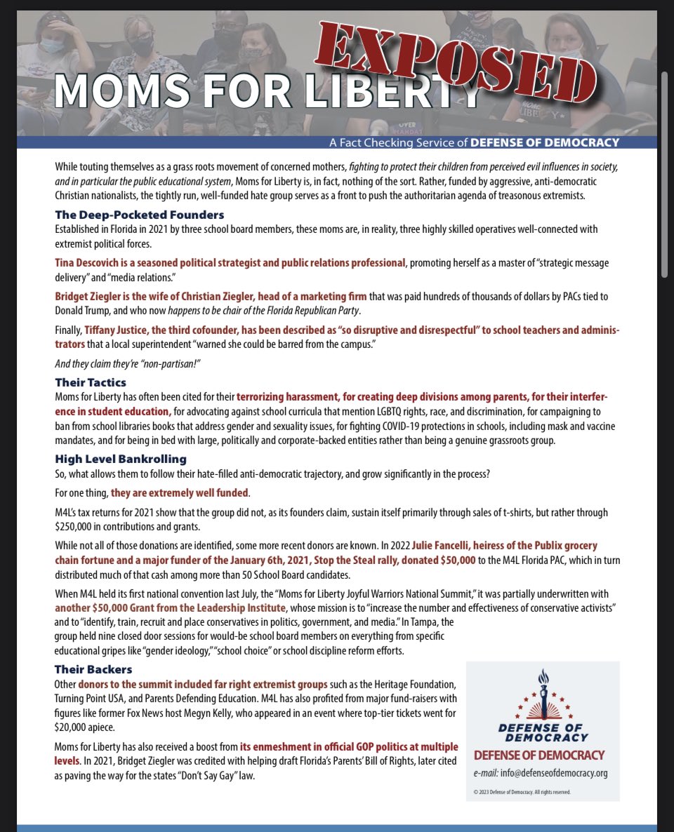 Moms for liberty speakers exposed. #stopmarriotthateconference