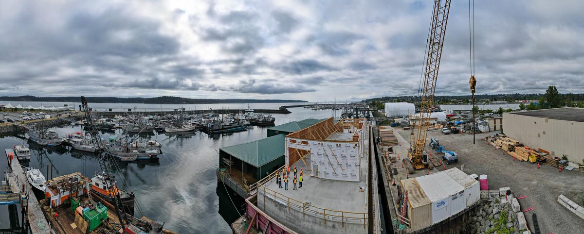 Concrete is poured for HaiSea marine tugboat facility at #LNGCanada, Kitimat: ow.ly/4NSj50OWA9S and ow.ly/wgEk50OWA9T #LNGinBC #Seaspan #bcpoli