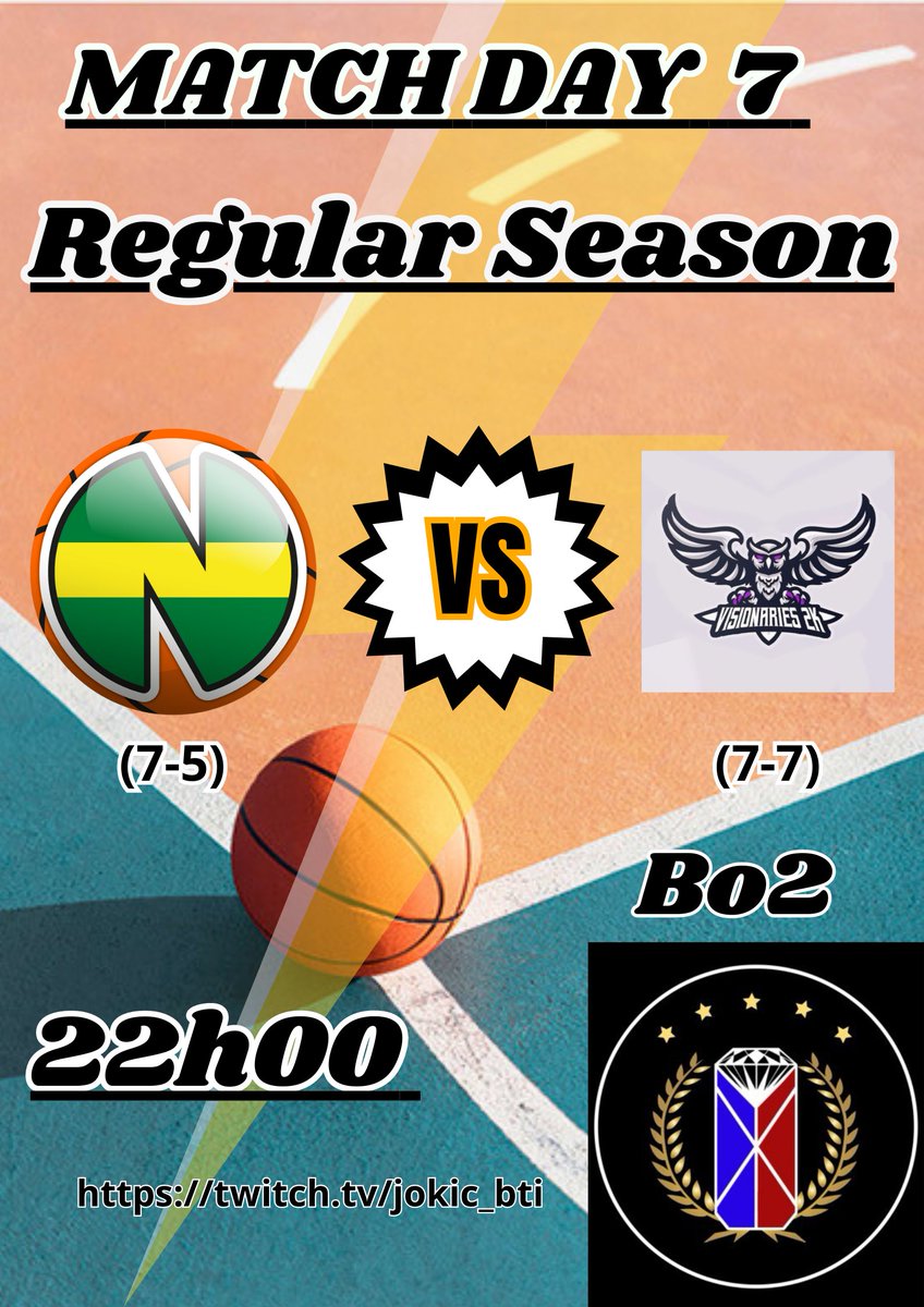 7eme BO2 pour votre équipe 💛<a href="/LaNewTeamB/">LaNewTeam Basketball</a> 💚 en 💎 <a href="/DLA2KL/">hehhsh</a> 💎 

⌚22h00⌚

Adv : 🐍 <a href="/Visionaries2K/">Visionaries2K</a> 🐍

📝 Roster
 
☄️ @WxlksinnK
☄️ <a href="/BouLy_99/">BouLy 🇨🇵 🇮🇹</a>
🗜️ <a href="/GuNs2WaR/">GuNs2WaR</a> 
♟️ @Schouppe2Thomas 
🛡️ <a href="/brunoth94842984/">concky</a>  (C) 

Allez les 💚et 💛 

RAMENEZ LA VICTOIRE

📺 Live : 
twitch.tv/jokic_bti