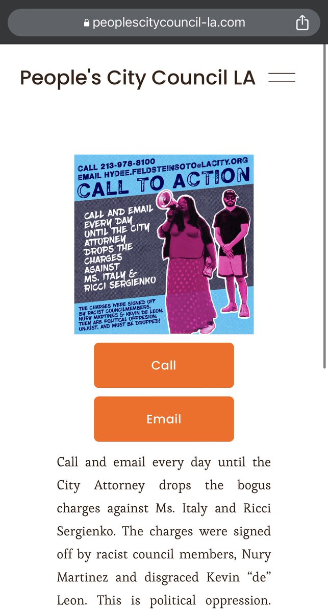 PplsCityCouncil's tweet photo. It would be great if we didn’t even have to have the hearing on Thursday.  

Call &amp; email the city attorney to drop the charges NOW! It takes 60 seconds! There’s even an easy one-click toolkit for both. 
Click here:    https://t.co/wfRB7sLHiH https://t.co/8F1Dir9pOA