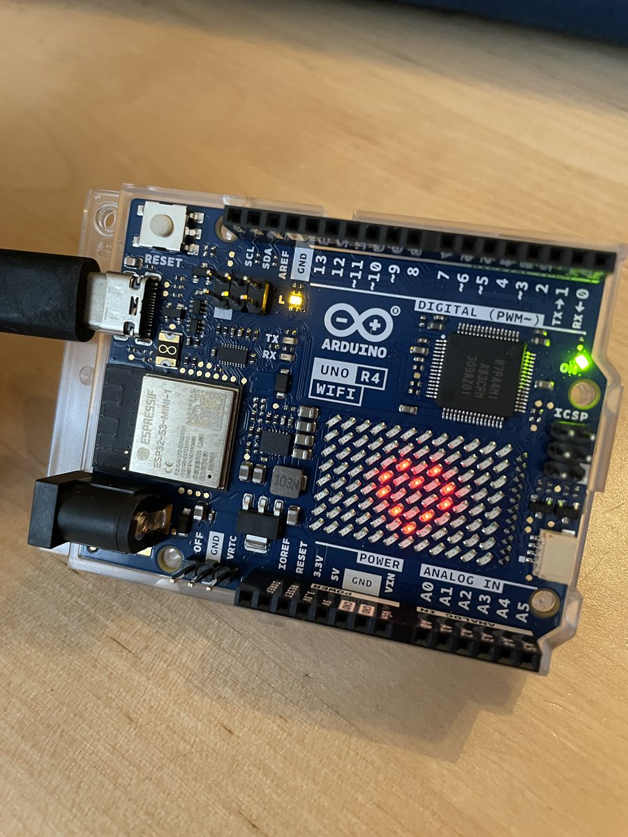 bekathwia's tweet image. Hot off the UPS truck! The @Arduino Uno R4 WiFi #newdimensionofmaking #UNOR4 #arduino