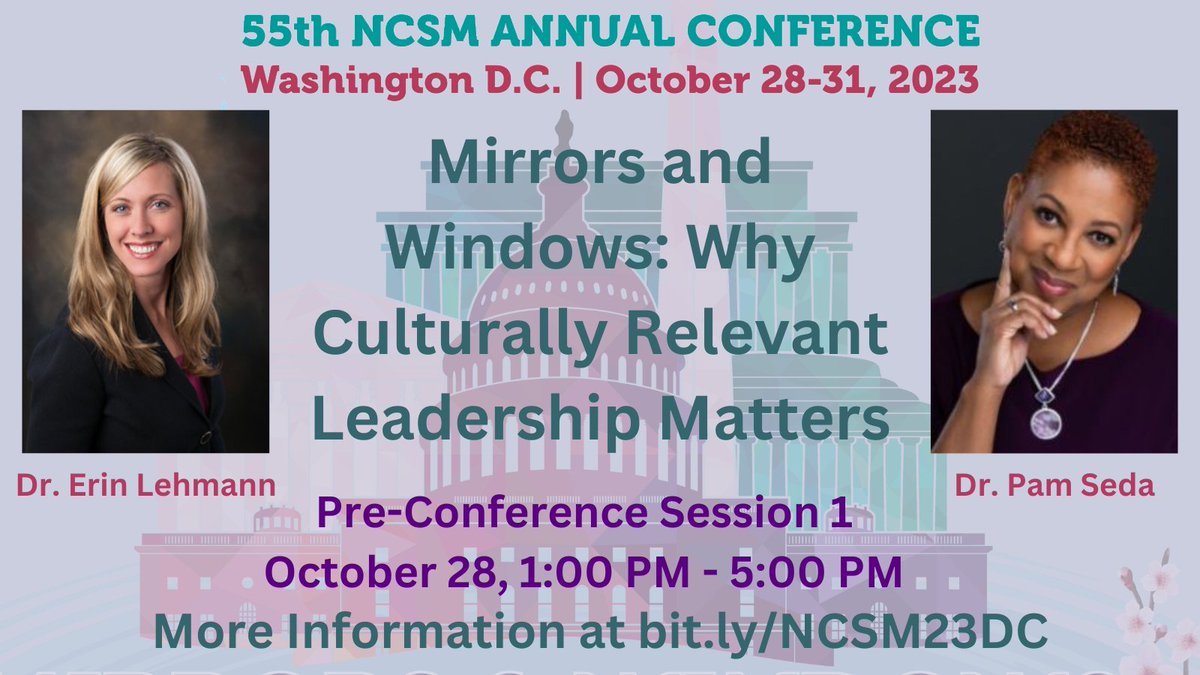 Join @ErinLehmannEdD and @pamseda1 in Pre-Conference Session 1 to learn specific actions you as a #NCSMBold leader can take that will help you advocate for culturally relevant teaching practices in your sphere of influence. #NCSM23 More info at bit.ly/NCSM23DC