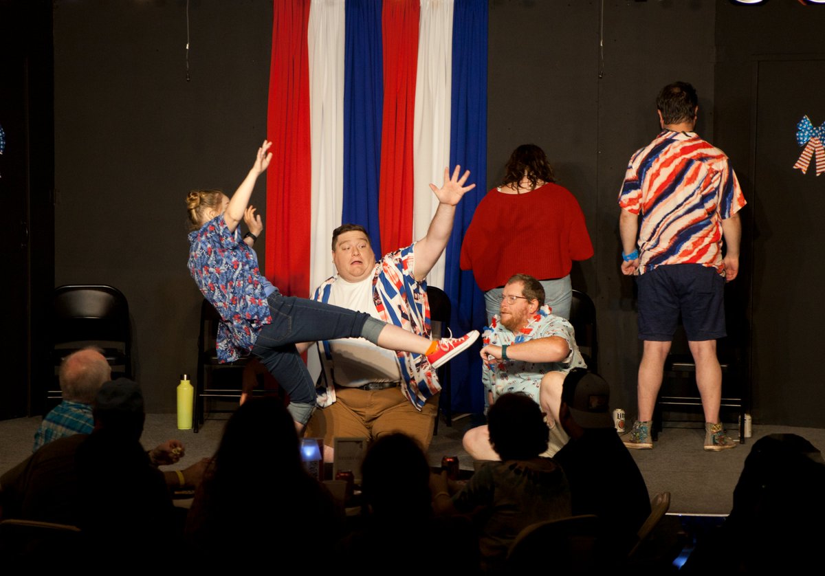 RED, WHITE, &amp; IMPROV!
Sat., July 1st 7:30
Doors open 7:00
A night of improv that's more American than apple pie! We're serving up a feast of spontaneous jokes and uproarious moments. Who needs fireworks, when you can experience explosive laughter?! Tix @ brazostheatre.com.