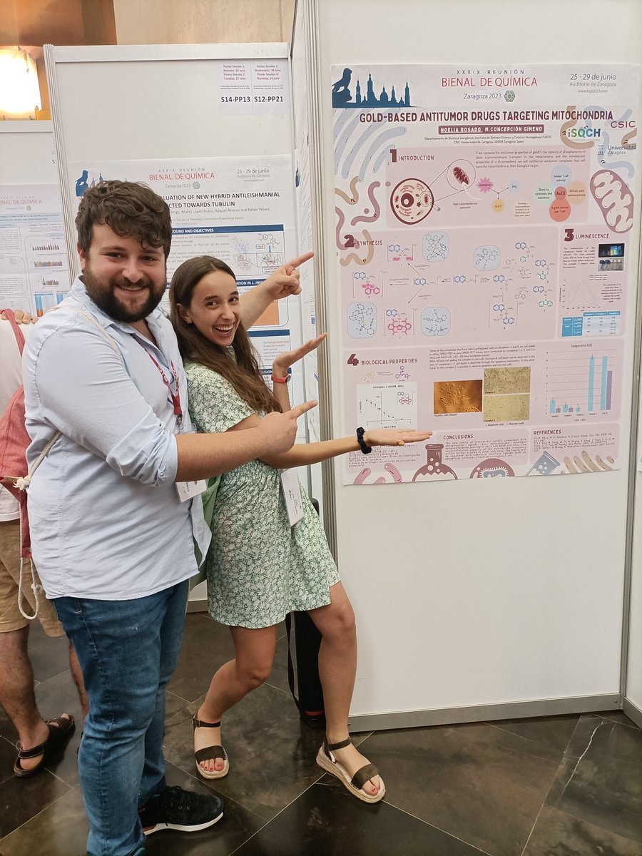 Roberto Berbes (@berbesroberto) on Twitter photo Enjoying the poster session at @BQZ2023 with my lab partner and friend Noelia Rosado, super cool work and even cooler poster 😁😁 <a href="/ISQCH/">ISQCH (CSIC-UNIZAR)</a> <a href="/GimenoGroup/">ConchitaGimeno'sGroup_ISQCH</a> Enjoying the poster session at @BQZ2023 with my lab partner and friend Noelia Rosado, super cool work and even cooler poster 😁😁 <a href="/ISQCH/">ISQCH (CSIC-UNIZAR)</a> <a href="/GimenoGroup/">ConchitaGimeno'sGroup_ISQCH</a>