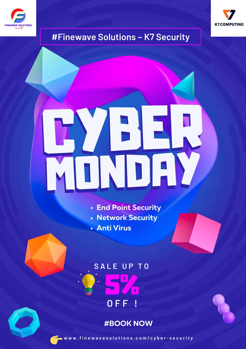 #cybermonday #endpointprotection @FinewaveSolutions 

Book Now ~
 finewavesolutions.com/cyber-security