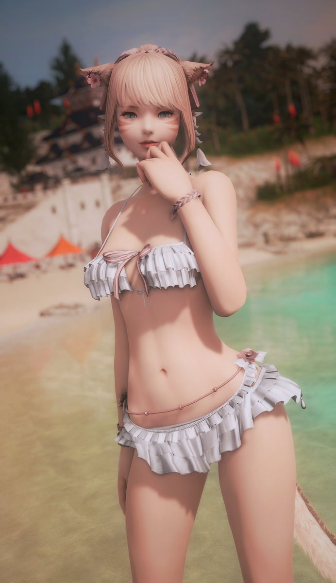 Our beach date is just beginning!🏖️
#ミコッテ #GPOSERS #FF14