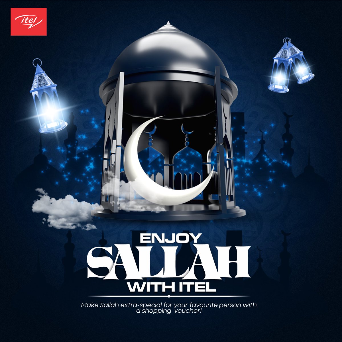itelNigeria's tweet photo. Make Sallah extra-special for your favourite person and gift them a shopping voucher from us! 

Follow these steps; 

1. Share a picture of you and your favourite person.                                 

#SallahWithitel
#EnjoySallahWithitel https://t.co/tFAgYM5xEU