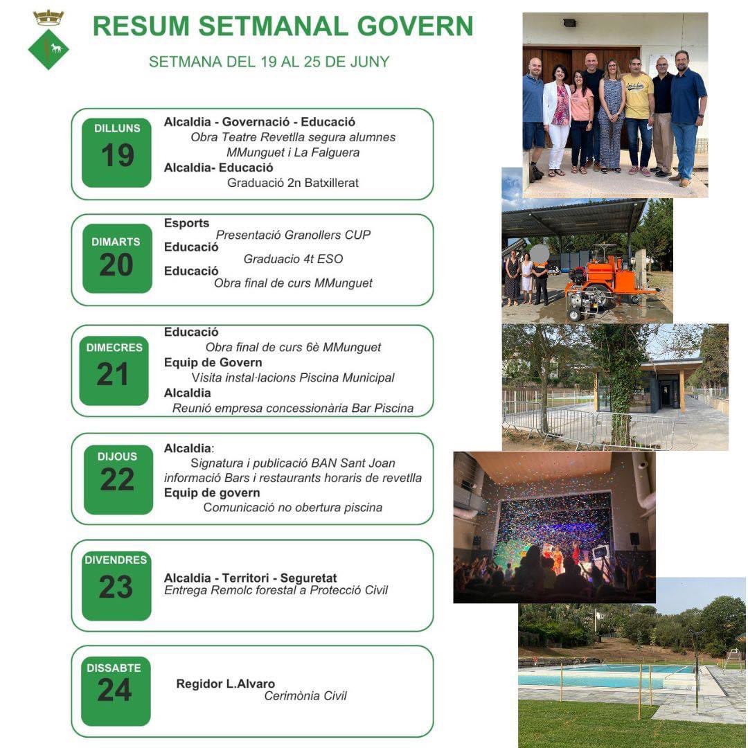 ajuntamentVDV's tweet photo. ✍🏼 Resum de la primera setmana del nou govern
📢 Iniciem una nova etapa on volem prioritzar la comunicació i explicar als vilanovins i vilanovines què fem des de l'Ajuntament 

#Vdv
#VilanovaDelVallès
#Ajuntament https://t.co/dx182zcH7g