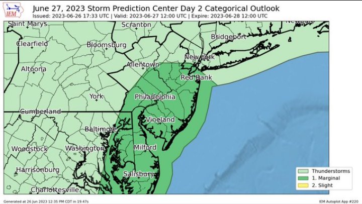 Even after the severe weather today, more severe weather is expected tomorrow. Not as severe but Strong-Severe storms are possible in #PA, #NJ, and #DE. Damaging Winds is the main Hazard.
#PAwx #NJwx #DEwx