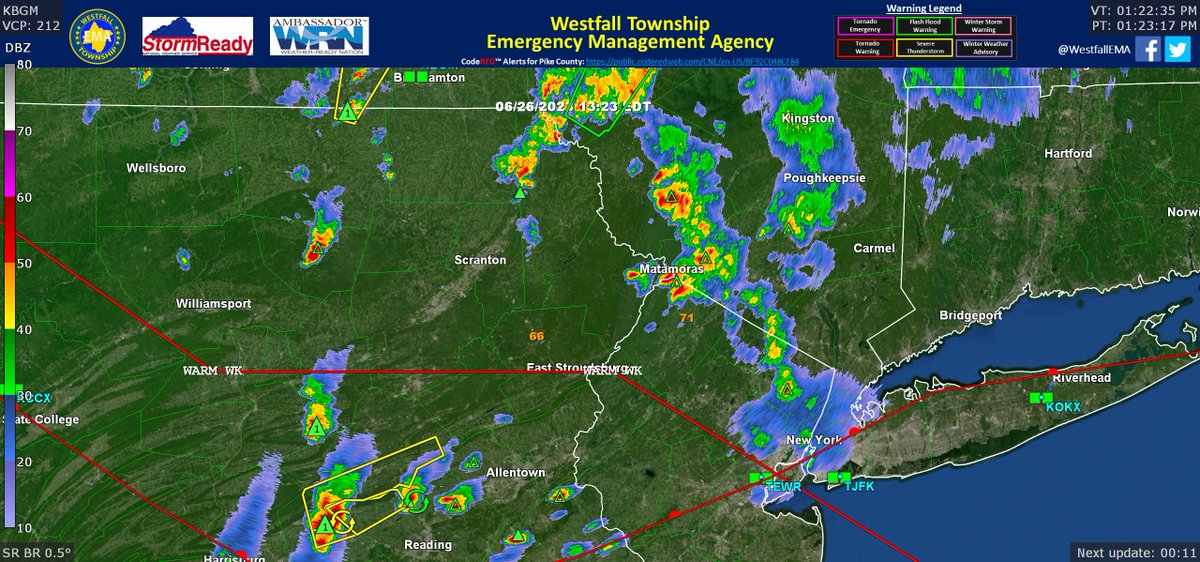 WestfallEMA's tweet photo. ⚠️NOTIFICATION⚠️

1⃣  FLOOD WATCH (2pm - this evening) 
2⃣ SEVERE THUNDERSTORM WATCH (Now - 9pm tonight)

Monitor your local forecast: @NWSBinghamton or https://t.co/TS3469zkbP

CodeRED Alerts for Pike County https://t.co/DR51aJVCi6

#PAWX #WeatherReady #ReadyPA https://t.co/5R1EAoSefJ